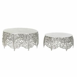 Mesita Auxiliar Moderno DKD Home Decor Plateado 63.5 x 30.5 x 63.5 cm Set de 2 Precio: 262.89000023. SKU: S3023037