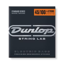 Dunlop Cuerdas Bajo Nickel Medium Light 45-100 para Tono Cálido, Sólido y Ricos Armónicos