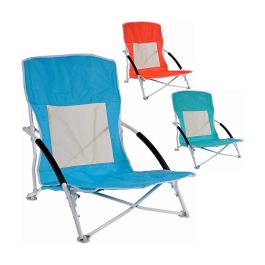 Silla de playa metalica plegable 50x40x65cm colores surtidos Precio: 26.49999946. SKU: B12DGLS56Y