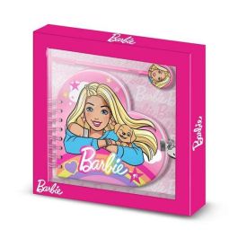 Karactermania Barbie Cuaderno Corazón Llave y Bolígrafo 23 x 2.5 x 24 cm