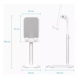 Vention KCQW0 Soporte Universal para Smartphone Tablet Blanco Antideslizante para dispositivos de 4 a 12.9 pulgadas en Aleación de Aluminio