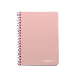 Cuaderno Espiral Liderpapel Cuarto Witty Tapa Dura 80H 75 gr Cuadro 4 mm Con Margen Color Rosa 5 unidades