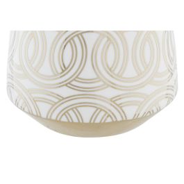 DKD Home Decor Jarron Oriental Blanco Dorado Porcelana 16 x 18 x 16 cm