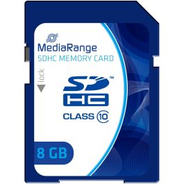 MEDIARANGE MR962 Tarjeta SDHC de 8 GB Clase 10, Velocidad 15MB/s, Color Azul
