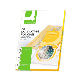 Q-connect Bolsa de Plastificar Din A4 303 x 216 mm 80 mc Caja de 100 Unidades