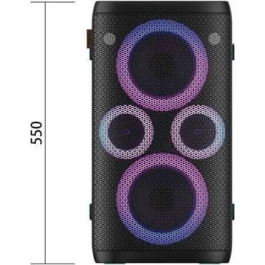 Hisense Party Storm Altavoz para Fiestas Inalámbrico Negro 300W Resistente al Agua Bluetooth USB Entrada Auxiliar Batería 15h