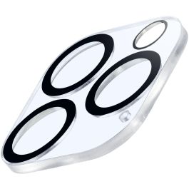 Cellularline Protector de Lente de Cámara para iPhone 15 Pro / 15 Pro Max Transparente, Resistente a Rayones y Golpes