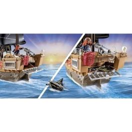 Playmobil Gran Barco Pirata de la Serie Pirates para Niños y Niñas, Juguete de Plástico para Edades de 4 Años en Adelante