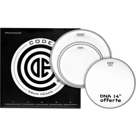 CODE Parche Generador Standard Transparente 12,13,16" + DNA 14" para Bateria Precio: 74.50000008. SKU: B129J4TRY2