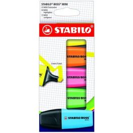 Stabilo BOSS MINI Rotulador Fluorescente - Estuche 5 Unidades Surtidas: Amarillo, Azul, Naranja, Rosa, Verde Precio: 6.50000021. SKU: B1DNFM3FVY