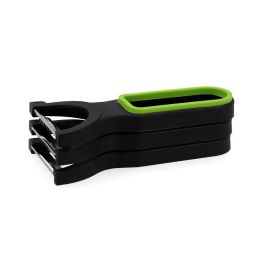 Quid Set de 3 Peladores de Cocina Veggy Verde de Metal 19x10x5 cm Apto Lavavajillas