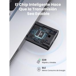 UGREEN 80889 Adaptador Bluetooth USB-A 5.0 Inalámbrico para PC/Portátil 20 Mbps Negro
