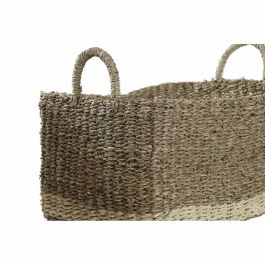 Cesta Boho DKD Home Decor Natural Marron 30 x 24 x 45 cm Set de 3