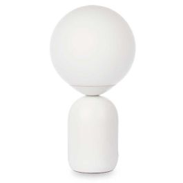 Lámpara de mesa Bola 40 W Blanco Cerámica 15 x 28,5 x 15 cm (4 Unidades)