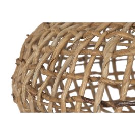 DKD Home Decor Lámpara de Techo Balinesa de Fibras Naturales 70 x 50 x 70 cm Color Natural Hecha a Mano para Bombilla E27