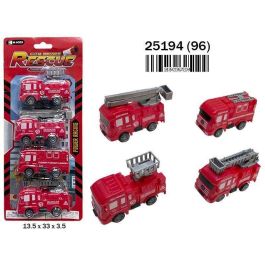 Camión de bomberos set con 4 vehiculos. 13,5x33,3,5 cm Precio: 2.59000016. SKU: B15HVG4XQ5