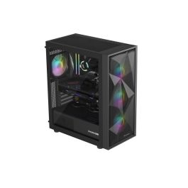 Genesis Diaxid 605 Caja Gaming Midi Tower, ATX/Micro-ATX/Mini-ITX, Cristal Templado, 4 Ventiladores ARGB, USB 3.0/3.1 Tipo-C