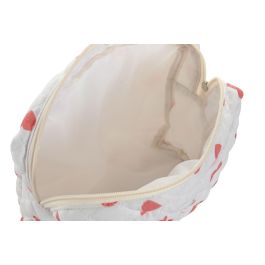 DKD Home Decor Neceser Romantico Blanco Rojo 7 x 19 x 24 cm (4 Unidades)
