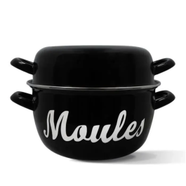 Menastyl Olla para Mejillones 3645564 Acero Esmaltado Negro 24 cm con Inscripción para Todo Tipo de Fuegos Incluida Inducción Precio: 38.50000022. SKU: B1BSQ4RQMJ