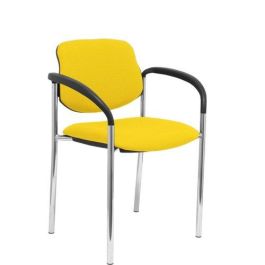 Silla Piqueras Y Crespo Villalgordo Confidente Brazos Fijos Chasis Cromo Asiento Y Respaldo Tapizados Bali Amarillo Precio: 169.89000039. SKU: S5703348