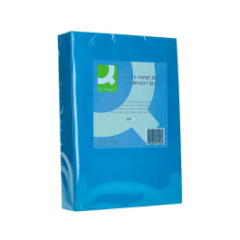 Q-connect Papel Color Din A4 80gr Azul Intenso Paquete de 500 Hojas