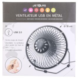 Ventilador Usb Metal Jet Lag diámetro 18 cm