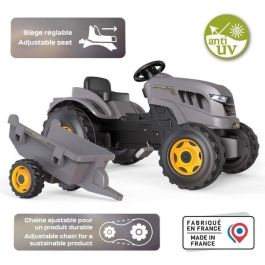 Tractor a Pedales Smoby Stronger XXL Gris 161 x 56 cm Remolque