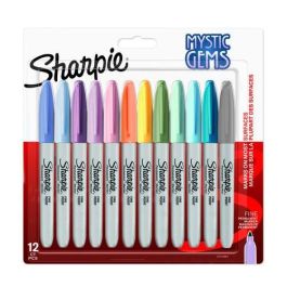Sharpie Marcador Permanente Mystic Gems, Punta Fina, Tinta Resistente al Agua, Tonos Pastel y Oscuros, Blíster 12 Ud Precio: 8.59000054. SKU: B1CEVCQH7G
