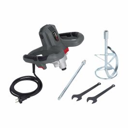Powerplus POWE80070 Mezclador de Concreto y Pintura 1200W, Agitador 120mm x 590mm, Control Velocidad Electrónico 0-700 rpm, Caja Engranajes Aluminio