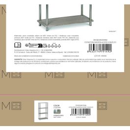 Inde Estantería Madera-Acero 4 Niveles 60.4 cm x 30.7 cm x 9.9 cm (2 Unidades)