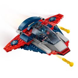 Lego 76319 Marvel Capitán América vs. Thanos - Set de Construcción con Quinjet y Guantelete del Infinito, 2 Minifiguras