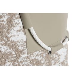 DKD Home Decor Cojin Beige 45 x 45 x 10 cm Tejido Poliester Jacquard Pu