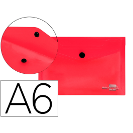 Liderpapel Carpeta Dossier con Broche Polipropileno DIN A6 Rojo Transparente Precio: 5.68999959. SKU: B179D94LSD
