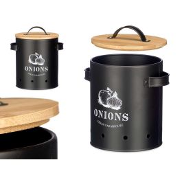 Cebollero Tapa Bambu Negro Kinvara 17X20CM (6 Unidades) Precio: 33.4999995. SKU: B15C9ST9S6