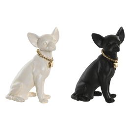 DKD Home Decor Figura de Perro Moderno de Resina Blanco Negro 11.5x24.5x17 cm (4 Unidades) Precio: 45.59000006. SKU: B1295MKAPQ