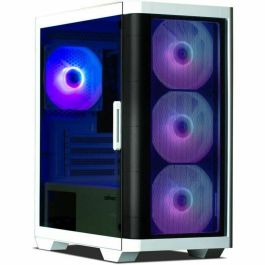 Zalman M4 WHITE Carcasa Mini Tower PC Negro/Blanco, Compatible Micro-ATX/Mini-ITX con Ventana Lateral y Panel Vidrio Templado