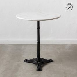 Mesa Auxiliar Blanco-Negro Metal-Mármol 60 X 60 X 71 cm Precio: 159.9015. SKU: B157HWYK68