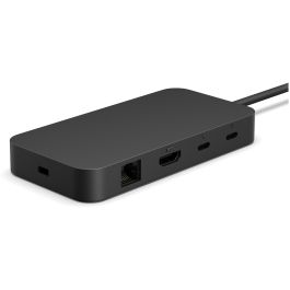 Microsoft Surface USB4 Docking Station Negra, 2x USB4, HDMI 2.1, Ethernet 1000Mbps, 100W Power Delivery