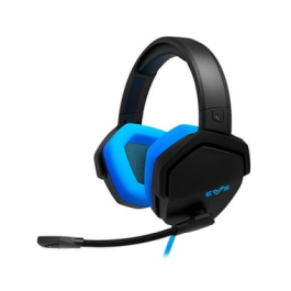 Energy Sistem Auriculares Gaming ESg Azul Negro con Sonido 7.1 Surround Virtual, Micrófono Boom y Luz LED