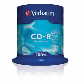 Verbatim CD-R 700Mb 52X 100 unidades con Superficie Extra Protection Verbatim CD-R 700Mb 52X 100 unidades con Superficie Extra Protection