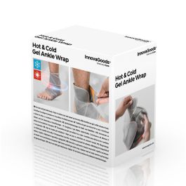 Innovagoods Tobillera de Gel con Efecto Frío/Calor V0101063 - Alivia Dolor Crónico, Lesiones y Golpes, Ideal para Deportistas - Lavable a Mano, Transpirable y Ajustable