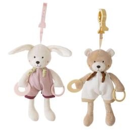 Creaciones Llopis Oso de Peluche Beige con Actividades y Sonajero, 30 cm de Poliéster Creaciones Llopis Oso de Peluche Beige con Actividades y Sonajero, 30 cm de Poliéster