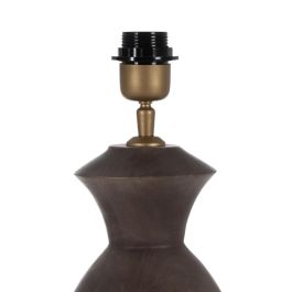 Base Lámpara Mesa Marrón Madera de Mango 16 X 16 X 26 cm