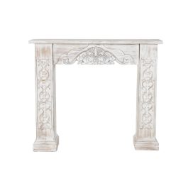 DKD Home Decor Frontal de Chimenea Decorativo Blanco de Abeto y MDF, Desmontable, Dimensiones 113 x 26 x 101 cm DKD Home Decor Frontal de Chimenea Decorativo Blanco de Abeto y MDF, Desmontable, Dimensiones 113 x 26 x 101 cm