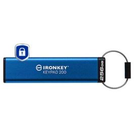 Kingston IronKey Keypad 200 USB-Stick 256GB, FIPS 140-3 Cifrado AES-256, 145 MB/s, Resistente al Agua y Polvo IP68