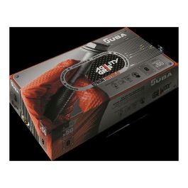Juba Agility Grip - Guantes de Nitrilo sin Polvo, Desechables, Diamantados, Extra Gruesos, Naranja, Talla 11, Caja de 50 Unidades, Protección Química, Mango Robusto