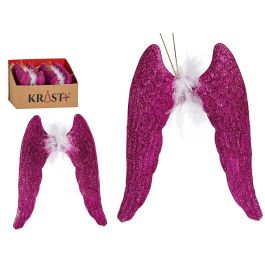 Adorno Árbol Navidad con Alas de Pluma Fucsia Krist+ 12.5x15x2.5 cm (48 Unidades) Precio: 61.8899996. SKU: B1CZ9V9VLH