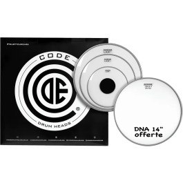 CODE Tom Pack Law Fusion Transparente (10,12,14" + DNA 14") Parches de Batería Sonido Vintage 70 Precio: 45.50000026. SKU: B19BQETJ5R