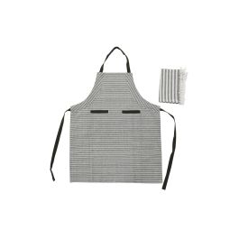DKD Home Decor Delantal Básico de Algodón a Rayas Verde y Blanco 70x85 cm Set de 2 Precio: 9.89000034. SKU: S3041169