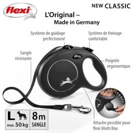 Flexi Correa New Classic L Cinta 8M Negro